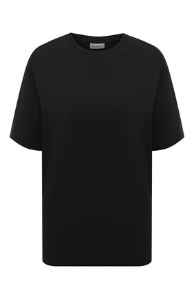 Женская хлопковая футболка DRIES VAN NOTEN черного цвета по цене 13800 руб., арт. 211-11150-2600 | Фото 1 Женская хлопковая футболка DRIES VAN NOTEN черного цвета, арт. 211-11150-2600 | Фото 1