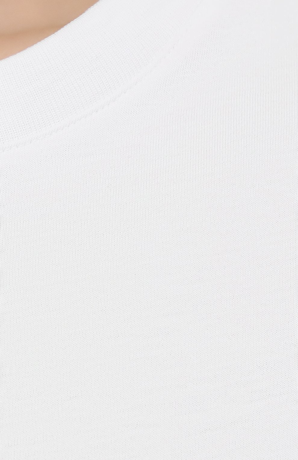 Женская хлопковая футболка DRIES VAN NOTEN белого цвета, арт. 211-11150-2600 | Фото 5 (Принт: Без принта; Рукава: Короткие; Длина (для топов): Стандартные; Региональные ограничения белый список (Axapta Mercury): RU; Материал внешний: Хлопок; Женское Кросс-КТ: Футболка-одежда; Стили: Кэжуэл)