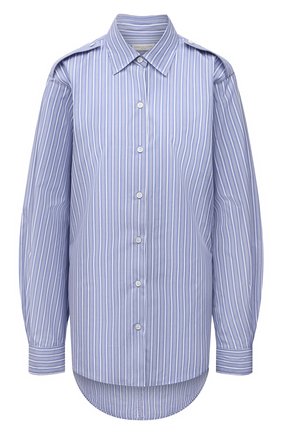 Женская хлопковая рубашка DRIES VAN NOTEN голубого цвета по цене 41750 руб., арт. 211-10771-2160 | Фото 1 Женская хлопковая рубашка DRIES VAN NOTEN голубого цвета, арт. 211-10771-2160 | Фото 1