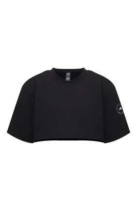 Женский хлопковая футболка ADIDAS BY STELLA MCCARTNEY черного цвета по цене 6480 руб., арт. GL7340 | Фото 1 Женский хлопковая футболка ADIDAS BY STELLA MCCARTNEY черного цвета, арт. GL7340 | Фото 1