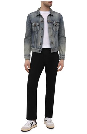Мужская джинсовая куртка SAINT LAURENT синего цвета по цене 83700 руб., арт. 597085/Y502V | Фото 2 Мужская джинсовая куртка SAINT LAURENT синего цвета, арт. 597085/Y502V | Фото 2