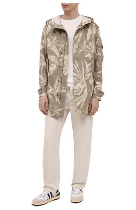 Мужская парка из хлопка и льна SAINT LAURENT хаки цвета по цене 210500 руб., арт. 645595/Y2C80 | Фото 2 Мужская парка из хлопка и льна SAINT LAURENT хаки цвета, арт. 645595/Y2C80 | Фото 2