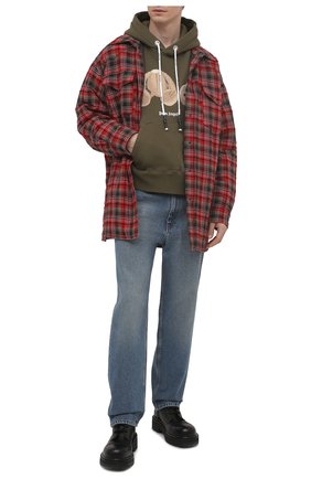 Мужской хлопковое худи PALM ANGELS хаки цвета по цене 65150 руб., арт. PMBB058R21FLE0015660 | Фото 2 Мужской хлопковое худи PALM ANGELS хаки цвета, арт. PMBB058R21FLE0015660 | Фото 2 (Материал внешний: Хлопок; Длина (для топов): Стандартные; Рукава: Длинные; Стили: Гранж; Мужское Кросс-КТ: Худи-одежда; Принт: С принтом)