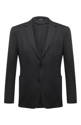 Мужской шерстяной пиджак Z ZEGNA серого цвета по цене 165000 руб., арт. 977761/1X7KG0 | Фото 1 Мужской шерстяной пиджак Z ZEGNA серого цвета, арт. 977761/1X7KG0 | Фото 1 (Рукава: Длинные; Материал внешний: Шерсть; Длина (для топов): Стандартные; Пиджаки М: Прямой; 1-2-бортные: Однобортные; Стили: Классический; Случай: Повседневный)