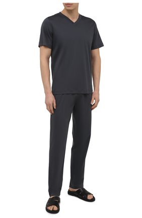 Мужская хлопковая футболка ZIMMERLI темно-серого цвета по цене 8995 руб., арт. 3460-95301 | Фото 2 Мужская хлопковая футболка ZIMMERLI темно-серого цвета, арт. 3460-95301 | Фото 2