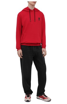 Мужской хлопковое худи SEVEN LAB красного цвета по цене 11550 руб., арт. 662H21-1sk red | Фото 2 Мужской хлопковое худи SEVEN LAB красного цвета, арт. 662H21-1sk red | Фото 2
