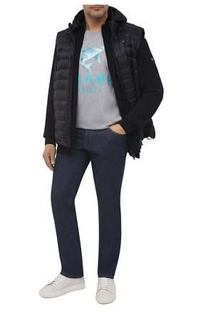 Мужской шерстяной кардиган PAUL&SHARK темно-синего цвета по цене 48250 руб., арт. C0P1044/FLV/3XL-6XL | Фото 2 Мужской шерстяной кардиган PAUL&SHARK темно-синего цвета, арт. C0P1044/FLV/3XL-6XL | Фото 2 (Рукава: Длинные; Длина (для топов): Удлиненные; Материал внешний: Шерсть; Мужское Кросс-КТ: Кардиган-одежда; Стили: Кэжуэл)