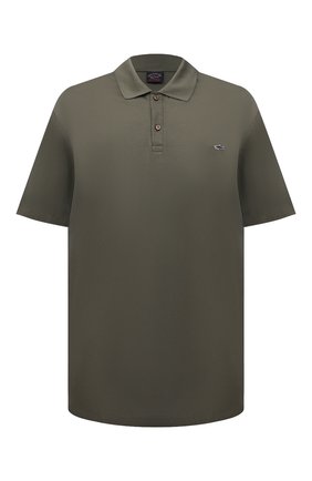 Мужское хлопковое поло PAUL&SHARK хаки цвета по цене 15500 руб., арт. C0P1013/C00/3XL-6XL | Фото 1 Мужское хлопковое поло PAUL&SHARK хаки цвета, арт. C0P1013/C00/3XL-6XL | Фото 1