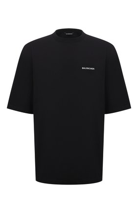 Мужская хлопковая футболка BALENCIAGA черного цвета по цене 43950 руб., арт. 641614/TJVL4 | Фото 1 Мужская хлопковая футболка BALENCIAGA черного цвета, арт. 641614/TJVL4 | Фото 1 (Рукава: Короткие; Длина (для топов): Удлиненные; Материал внешний: Хлопок; Принт: С принтом; Стили: Гранж)