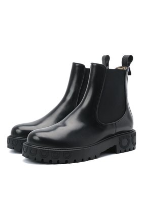 Женские кожаные челси gancini SALVATORE FERRAGAMO черного цвета по цене 72000 руб., арт. Z-07413261C | Фото 1 Женские кожаные челси gancini SALVATORE FERRAGAMO черного цвета, арт. Z-07413261C | Фото 1