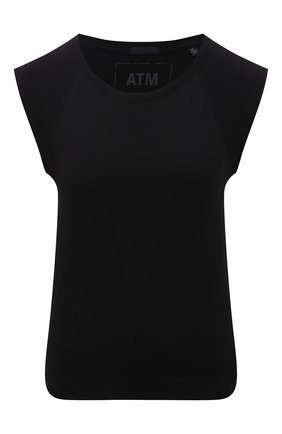 Женская хлопковая футболка ATM ANTHONY THOMAS MELILLO черного цвета по цене 12750 руб., арт. AW1416-GAB | Фото 1 Женская хлопковая футболка ATM ANTHONY THOMAS MELILLO черного цвета, арт. AW1416-GAB | Фото 1