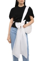 Женская сумка REDVALENTINO белого цвета, арт. VQ0B0C44/BAA | Фото 2 (Сумки-технические: Сумки через плечо; Размер: medium; Материал: Текстиль)