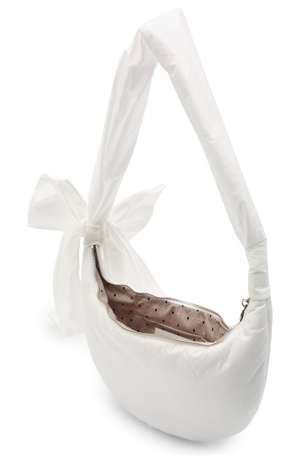 Женская сумка REDVALENTINO белого цвета, арт. VQ0B0C44/BAA | Фото 4 (Сумки-технические: Сумки через плечо; Размер: medium; Материал: Текстиль)