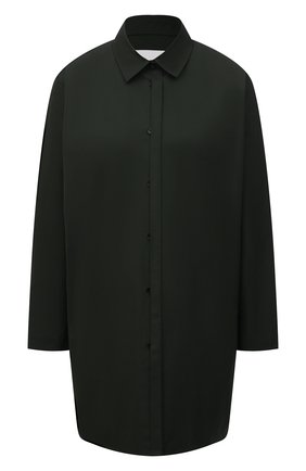 Женская хлопковая рубашка JIL SANDER темно-зеленого цвета по цене 69400 руб., арт. JSWS606905-WS244200 | Фото 1 Женская хлопковая рубашка JIL SANDER темно-зеленого цвета, арт. JSWS606905-WS244200 | Фото 1