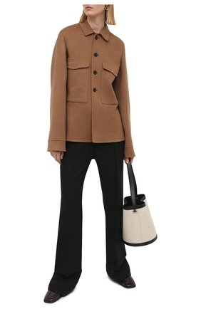 Женский кашемировый жакет JIL SANDER коричневого цвета по цене 315000 руб., арт. JSPS150185-WS100903 | Фото 2 Женский кашемировый жакет JIL SANDER коричневого цвета, арт. JSPS150185-WS100903 | Фото 2