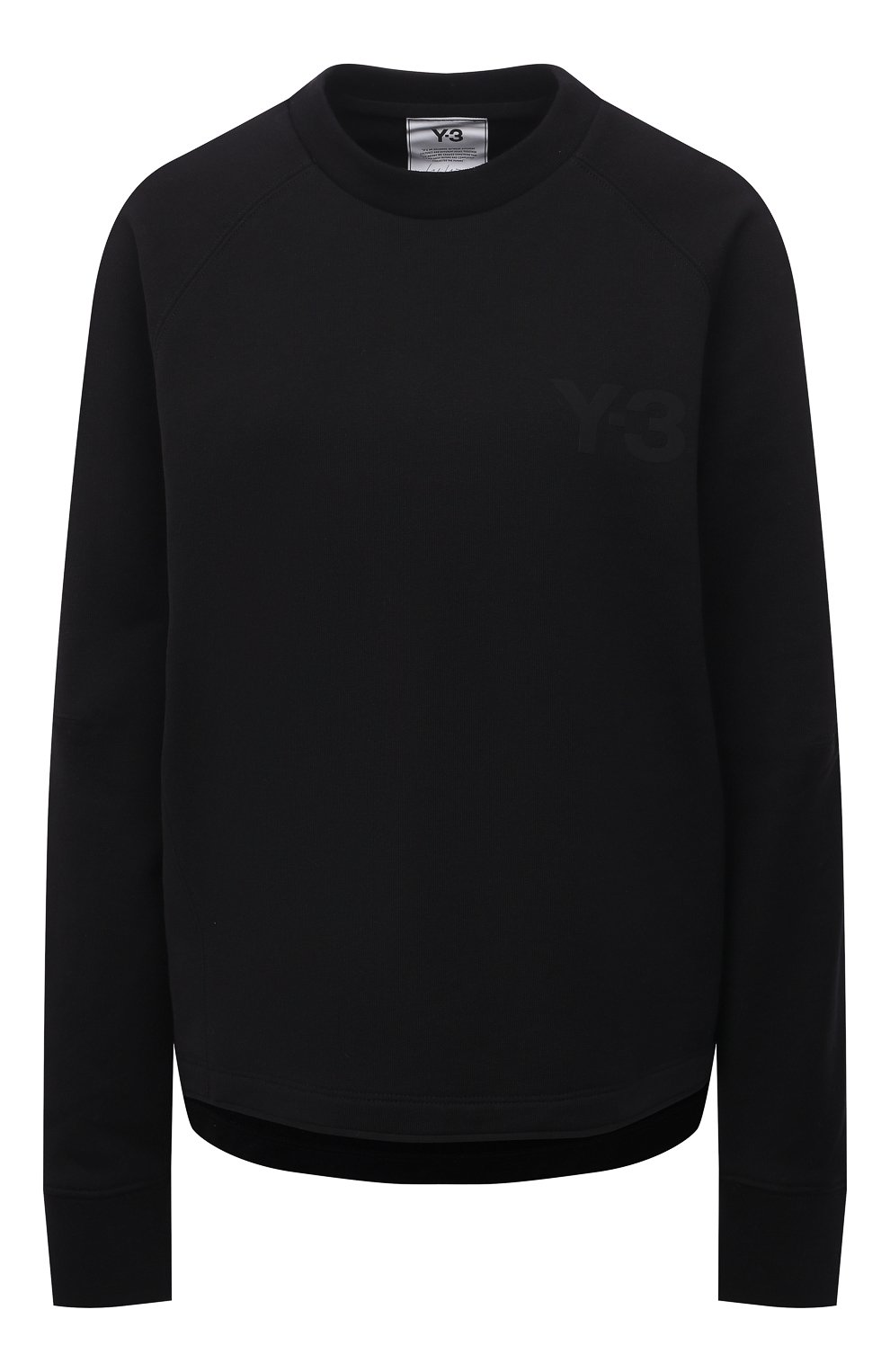 Женская хлопковая футболка Y-3 черного цвета, арт. GV0336/W | Фото 1 (Рукава: Длинные; Длина (для топов): Стандартные; Региональные ограничения белый список (Axapta Mercury): RU; Материал внешний: Хлопок; Женское Кросс-КТ: Футболка-одежда, Лонгслив-одежда)