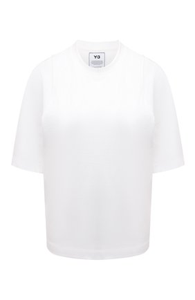 Женская хлопковая футболка Y-3 белого цвета по цене 8495 руб., арт. GK4467/W | Фото 1 Женская хлопковая футболка Y-3 белого цвета, арт. GK4467/W | Фото 1