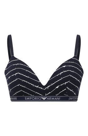 Женский бюстгальтер с плотной чашкой EMPORIO ARMANI темно-синего цвета по цене 5945 руб., арт. 164410/1P219 | Фото 1 Женский бюстгальтер с плотной чашкой EMPORIO ARMANI темно-синего цвета, арт. 164410/1P219 | Фото 1