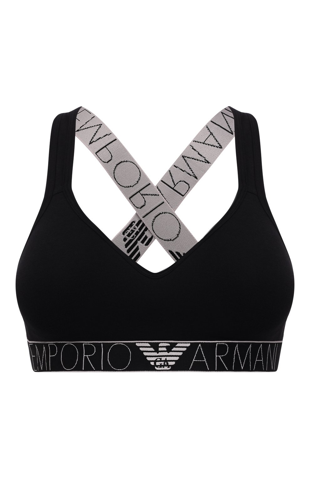 Женский бра-топ EMPORIO ARMANI черного цвета, арт. 163995/1P227 | Фото 1