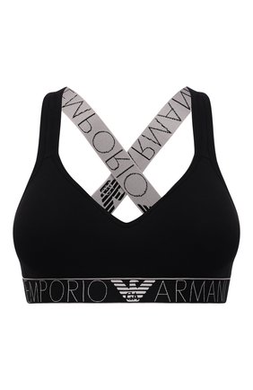 Женский бра-топ EMPORIO ARMANI черного цвета по цене 5945 руб., арт. 163995/1P227 | Фото 1 Женский бра-топ EMPORIO ARMANI черного цвета, арт. 163995/1P227 | Фото 1