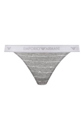 Женские трусы-стринги EMPORIO ARMANI серого цвета по цене 3545 руб., арт. 163759/1P219 | Фото 1 Женские трусы-стринги EMPORIO ARMANI серого цвета, арт. 163759/1P219 | Фото 1