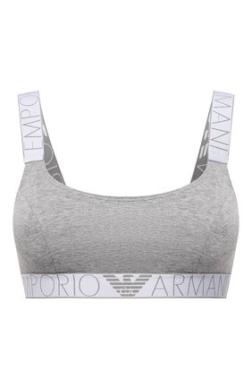 Женский бра-топ EMPORIO ARMANI серого цвета по цене 4800 руб., арт. 163651/1P227 | Фото 1 Женский бра-топ EMPORIO ARMANI серого цвета, арт. 163651/1P227 | Фото 1