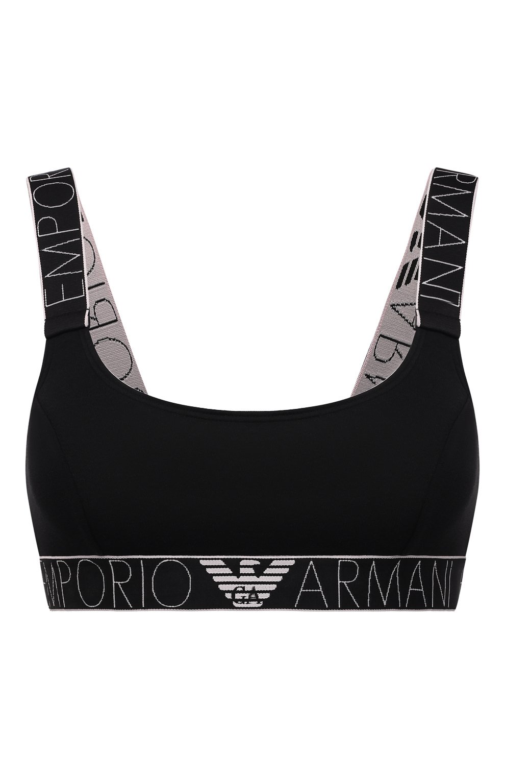 Женский бра-топ EMPORIO ARMANI черного цвета, арт. 163651/1P227 | Фото 1