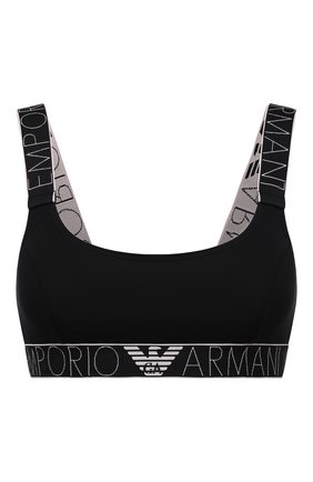 Женский бра-топ EMPORIO ARMANI черного цвета по цене 4800 руб., арт. 163651/1P227 | Фото 1 Женский бра-топ EMPORIO ARMANI черного цвета, арт. 163651/1P227 | Фото 1