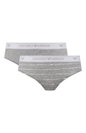 Женские набор из двух трусов-слипов EMPORIO ARMANI серого цвета по цене 4995 руб., арт. 163334/1P219 | Фото 1 Женские набор из двух трусов-слипов EMPORIO ARMANI серого цвета, арт. 163334/1P219 | Фото 1