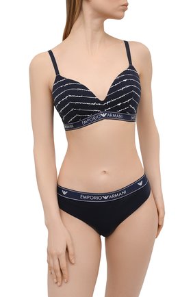 Женские набор из двух трусов-слипов EMPORIO ARMANI темно-синего цвета по цене 4995 руб., арт. 163334/1P219 | Фото 4 Женские набор из двух трусов-слипов EMPORIO ARMANI темно-синего цвета, арт. 163334/1P219 | Фото 4
