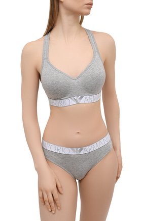 Женские трусы-слипы EMPORIO ARMANI серого цвета по цене 3160 руб., арт. 162525/1P227 | Фото 2 Женские трусы-слипы EMPORIO ARMANI серого цвета, арт. 162525/1P227 | Фото 2