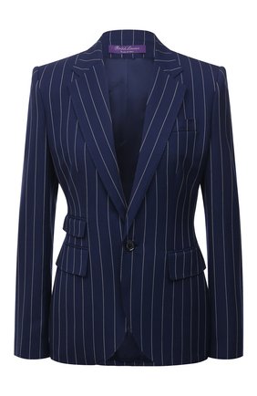 Женский шерстяной жакет RALPH LAUREN темно-синего цвета по цене 248000 руб., арт. 290840103 | Фото 1 Женский шерстяной жакет RALPH LAUREN темно-синего цвета, арт. 290840103 | Фото 1