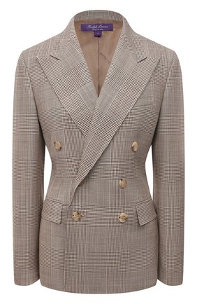 Женский жакет из шелка и шерсти RALPH LAUREN светло-коричневого цвета по цене 270500 руб., арт. 290840105 | Фото 1 Женский жакет из шелка и шерсти RALPH LAUREN светло-коричневого цвета, арт. 290840105 | Фото 1