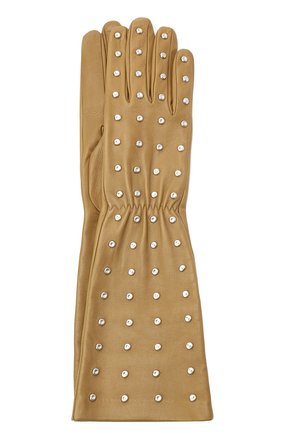 Женские кожаные перчатки BOTTEGA VENETA бежевого цвета по цене 39950 руб., арт. 649948/3V00F | Фото 1 Женские кожаные перчатки BOTTEGA VENETA бежевого цвета, арт. 649948/3V00F | Фото 1