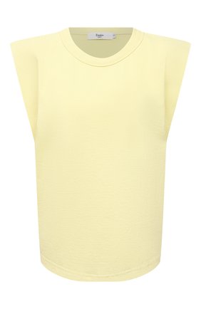 Женская хлопковая футболка THE FRANKIE SHOP желтого цвета по цене 8335 руб., арт. TS EVA KR 07 | Фото 1 Женская хлопковая футболка THE FRANKIE SHOP желтого цвета, арт. TS EVA KR 07 | Фото 1