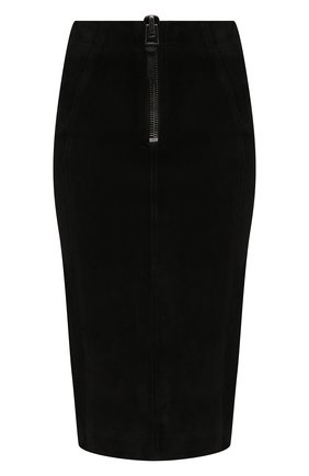 Женская замшевая юбка TOM FORD черного цвета по цене 381500 руб., арт. GCL817-LEX226 | Фото 1 Женская замшевая юбка TOM FORD черного цвета, арт. GCL817-LEX226 | Фото 1 (Длина Ж (юбки, платья, шорты): Миди; Материал подклада: Шелк; Женское Кросс-КТ: Юбка-одежда, Юбка-карандаш; Стили: Кэжуэл; Материал внешний: Натуральная кожа)