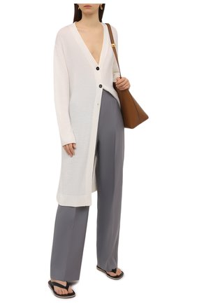 Женский шерстяной кардиган JIL SANDER белого цвета по цене 58750 руб., арт. JPPS752510-WSY20048 | Фото 2 Женский шерстяной кардиган JIL SANDER белого цвета, арт. JPPS752510-WSY20048 | Фото 2