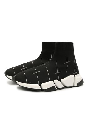 Женские текстильные кроссовки speed.2 BALENCIAGA черно-белого цвета по цене 89950 руб., арт. 645420/W2DBT | Фото 1 Женские текстильные кроссовки speed.2 BALENCIAGA черно-белого цвета, арт. 645420/W2DBT | Фото 1