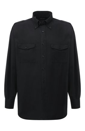 Мужская рубашка TOM FORD черного цвета по цене 48050 руб., арт. 9FT800/940MBE | Фото 1 Мужская рубашка TOM FORD черного цвета, арт. 9FT800/940MBE | Фото 1 (Манжеты: На пуговицах; Стили: Кэжуэл; Рукава: Длинные; Длина (для топов): Стандартные; Принт: Однотонные; Воротник: Button down; Случай: Повседневный; Материал внешний: Лиоцелл, Растительное волокно; Региональные ограничения белый список (Axapta Mercury): RU)