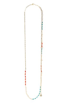 Женское колье морской бриз HIAYNDERFYT разноцветного цвета, арт. 1403.01.10 | Фото 4 (Материал: Стекло, Металл)