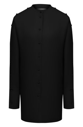 Женская рубашка из вискозы и шелка JIL SANDER черного цвета по цене 122500 руб., арт. JSPS601104-WS391900 | Фото 1 Женская рубашка из вискозы и шелка JIL SANDER черного цвета, арт. JSPS601104-WS391900 | Фото 1