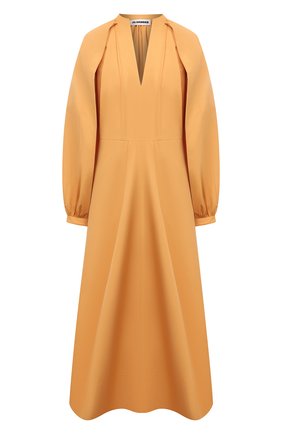 Женское хлопковое платье JIL SANDER оранжевого цвета по цене 148500 руб., арт. JSPS502306-WS244200 | Фото 1 Женское хлопковое платье JIL SANDER оранжевого цвета, арт. JSPS502306-WS244200 | Фото 1