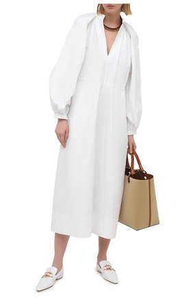 Женское хлопковое платье JIL SANDER белого цвета по цене 148500 руб., арт. JSPS502306-WS244200 | Фото 2 Женское хлопковое платье JIL SANDER белого цвета, арт. JSPS502306-WS244200 | Фото 2