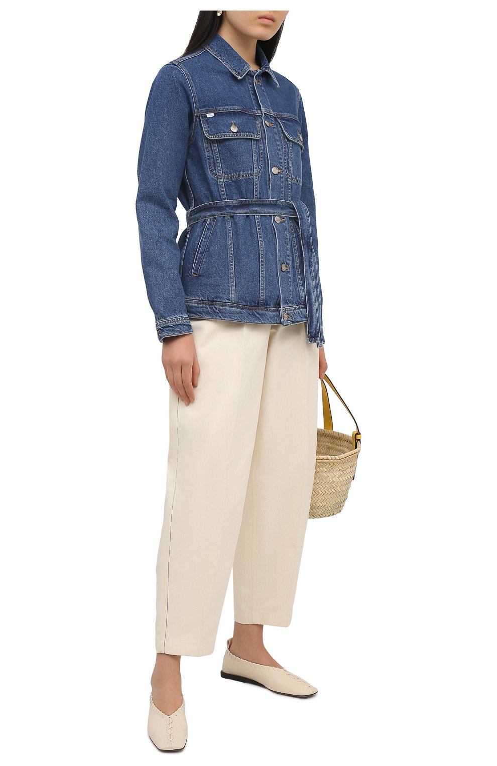Женская джинсовая куртка TWO WOMEN IN THE WORLD синего цвета, арт. CL01/A1HF035 | Фото 2 (Кросс-КТ: Куртка, Деним; Рукава: Длинные; Стили: Гранж; Региональные ограничения белый список (Axapta Mercury): RU; Материал внешний: Хлопок; Длина (верхняя одежда): Короткие)