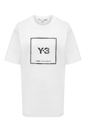 Женская хлопковая футболка Y-3 белого цвета по цене 9345 руб., арт. GV6061/W | Фото 1 Женская хлопковая футболка Y-3 белого цвета, арт. GV6061/W | Фото 1