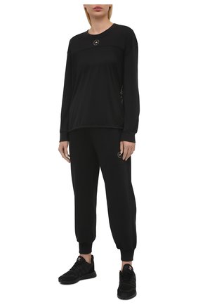 Женская хлопковый лонгслив ADIDAS BY STELLA MCCARTNEY черного цвета по цене 8425 руб., арт. GM5391 | Фото 2 Женская хлопковый лонгслив ADIDAS BY STELLA MCCARTNEY черного цвета, арт. GM5391 | Фото 2