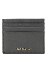 Женский кожаный футляр для кредитных карт COCCINELLE серого цвета, арт. E2 HW5 12 95 01 | Фото 1 (Материал: Натуральная кожа)