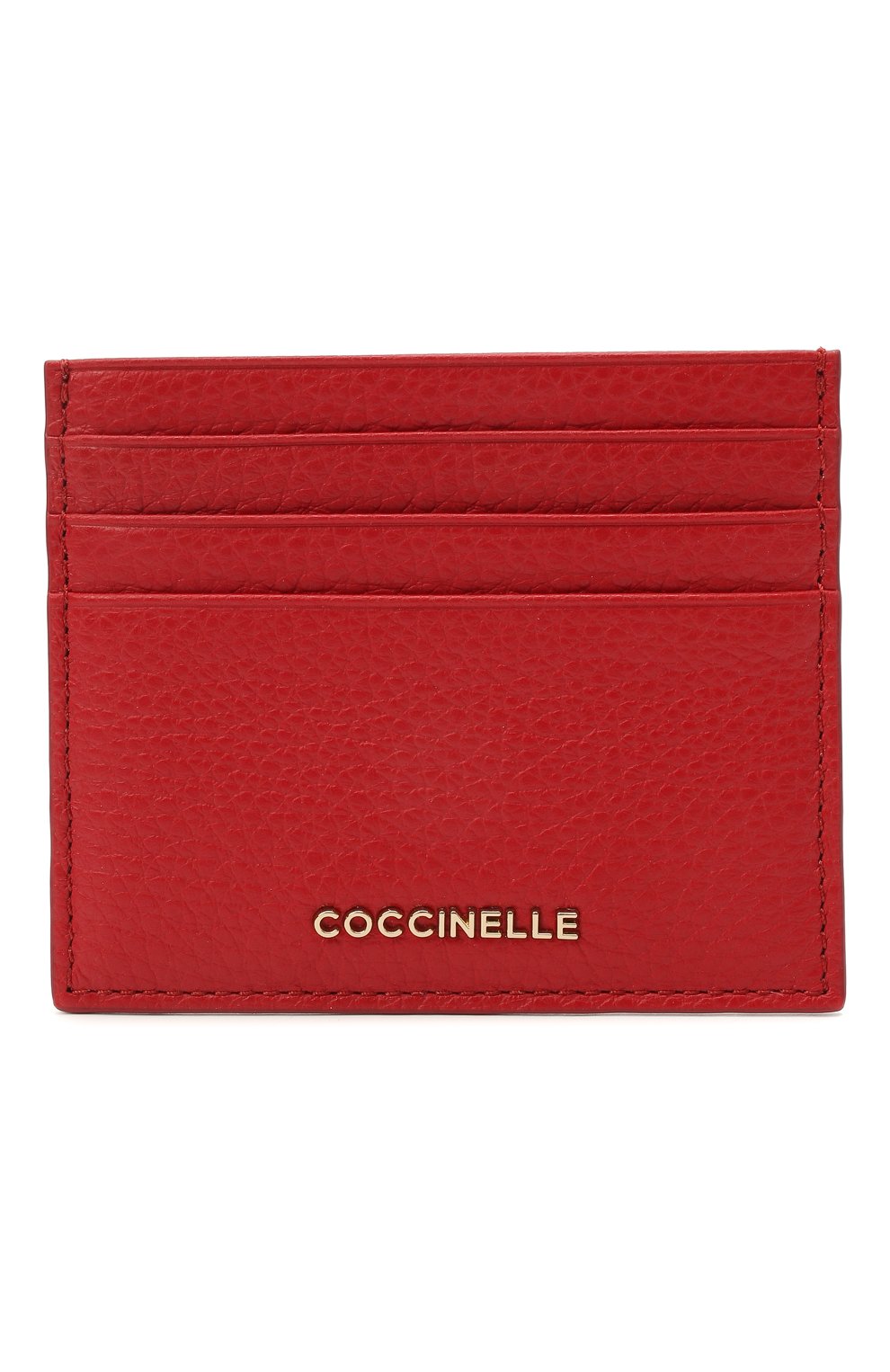 Женский кожаный футляр для кредитных карт COCCINELLE красного цвета, арт. E2 HW5 12 95 01 | Фото 1