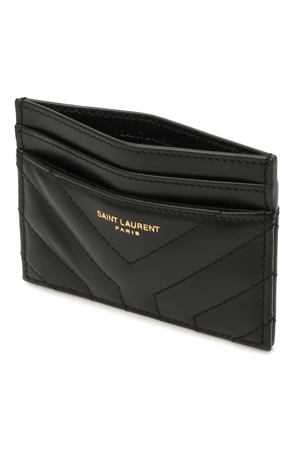 Женский кожаный футляр для кредитных карт SAINT LAURENT черного цвета по цене 17050 руб., арт. 650954/DV701 | Фото 3 Женский кожаный футляр для кредитных карт SAINT LAURENT черного цвета, арт. 650954/DV701 | Фото 3