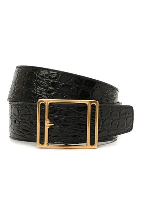 Женский кожаный ремень SAINT LAURENT черного цвета по цене 28550 руб., арт. 650328/1ZQ0J | Фото 1 Женский кожаный ремень SAINT LAURENT черного цвета, арт. 650328/1ZQ0J | Фото 1